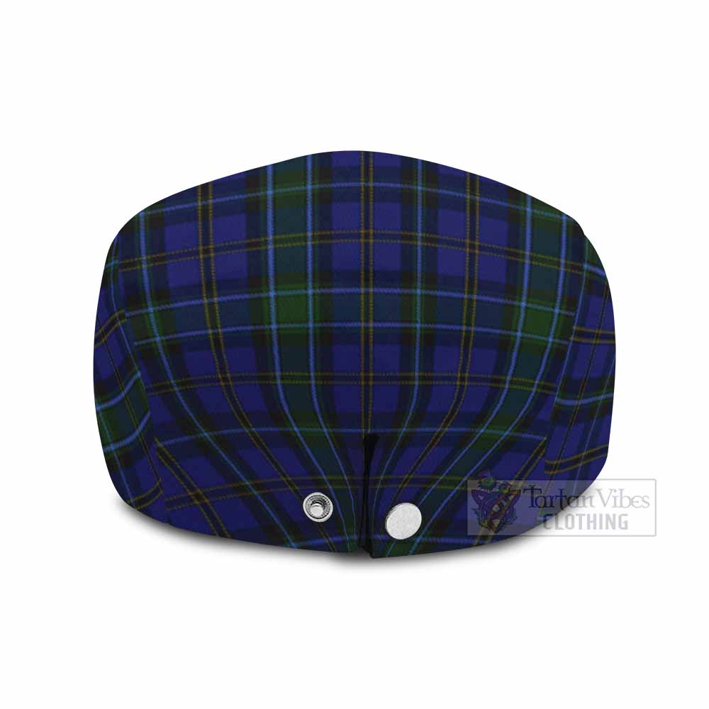 Weir Family Crest Tartan Jeff Cap, Tartan Flat Cap