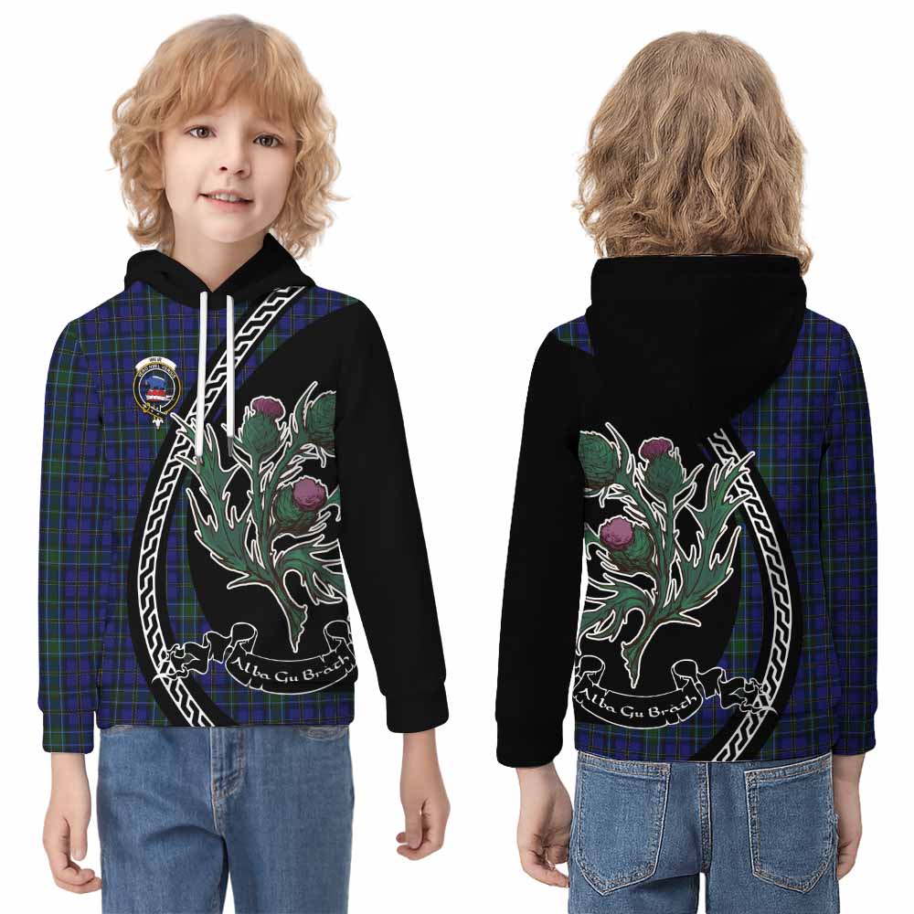 Weir Family Crest Tartan Kid Hoodie Alba Thistle Inspired - Tartan Vibes Clothing