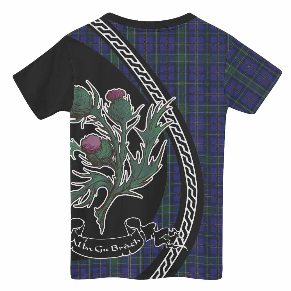 Weir Family Crest Tartan Kid T-shirt Alba Thistle Inspired - Tartan Vibes Clothing