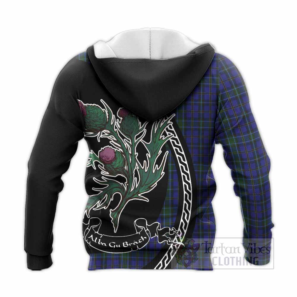 Weir Family Crest Tartan Knitted Hoodie Alba Thistle Inspired - Tartan Vibes Clothing