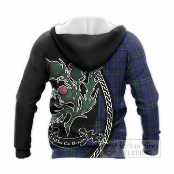 Weir Family Crest Tartan Knitted Hoodie Alba Thistle Inspired