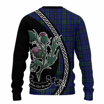 Weir Family Crest Tartan Knitted Sweater Alba Thistle Inspired