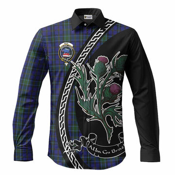 Weir Family Crest Tartan Long Sleeve Button Shirts Alba Thistle Inspired