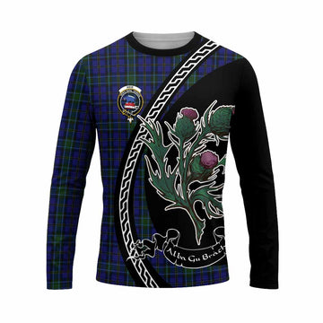Weir Family Crest Tartan Long Sleeve T-Shirt Alba Thistle Inspired - Tartan Vibes Clothing