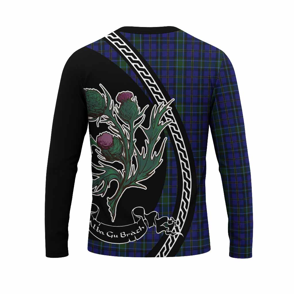 Weir Family Crest Tartan Long Sleeve T-Shirt Alba Thistle Inspired - Tartan Vibes Clothing