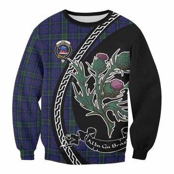 Weir Family Crest Tartan Sweatshirt Alba Thistle Inspired