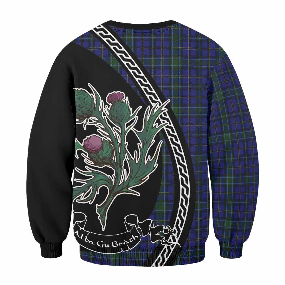 Weir Family Crest Tartan Sweatshirt Alba Thistle Inspired - Tartan Vibes Clothing