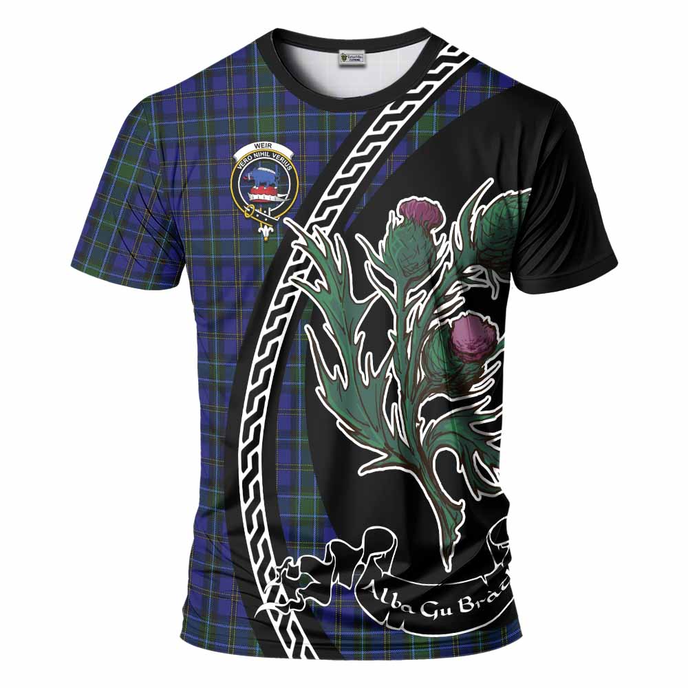 Weir Family Crest Tartan T-Shirt Alba Thistle Inspired - Tartan Vibes Clothing