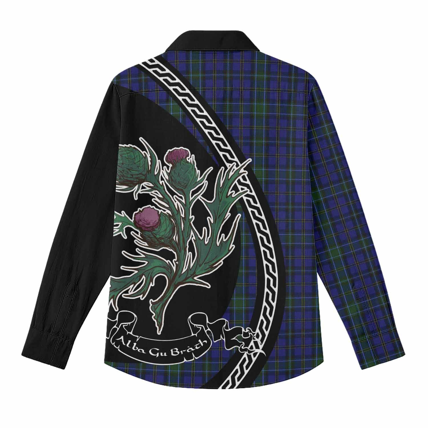 Weir Family Crest Tartan Women Casual Shirt Alba Thistle Inspired - Tartan Vibes Clothing