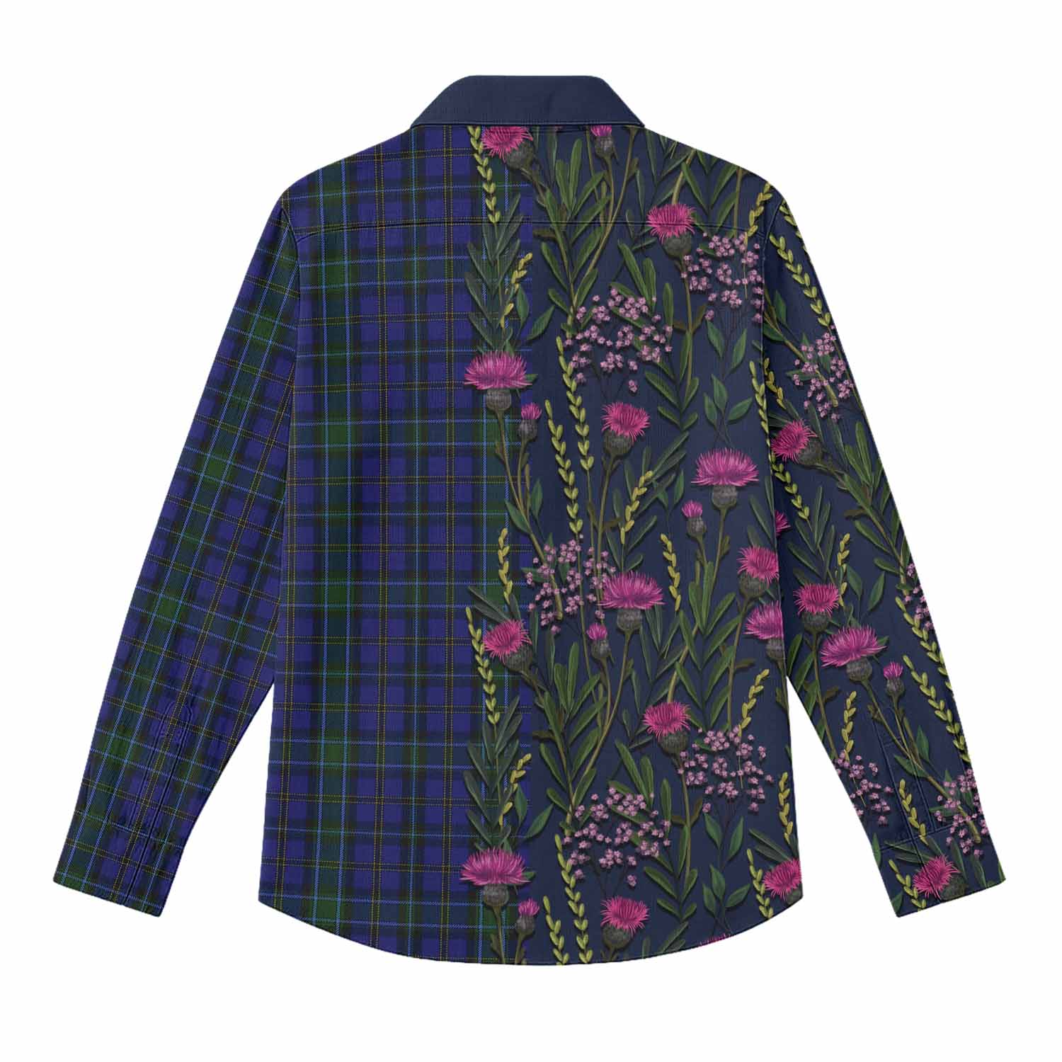Weir Family Crest Tartan Women Casual Shirt Scottish Thistle Flower Pattern Half Style - Tartan Vibes Clothing