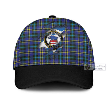Weir Modern Tartan Classic Cap with Family Crest In Me Style