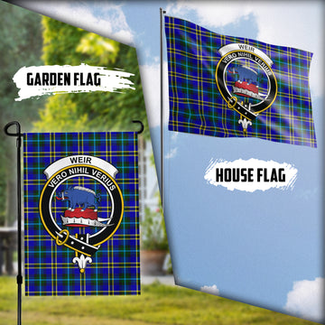 Weir Modern Tartan Flag with Family Crest