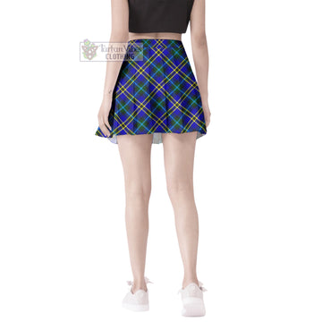 Weir Modern Tartan Women's Plated Mini Skirt