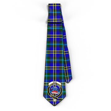 Weir Modern Tartan Classic Necktie with Family Crest