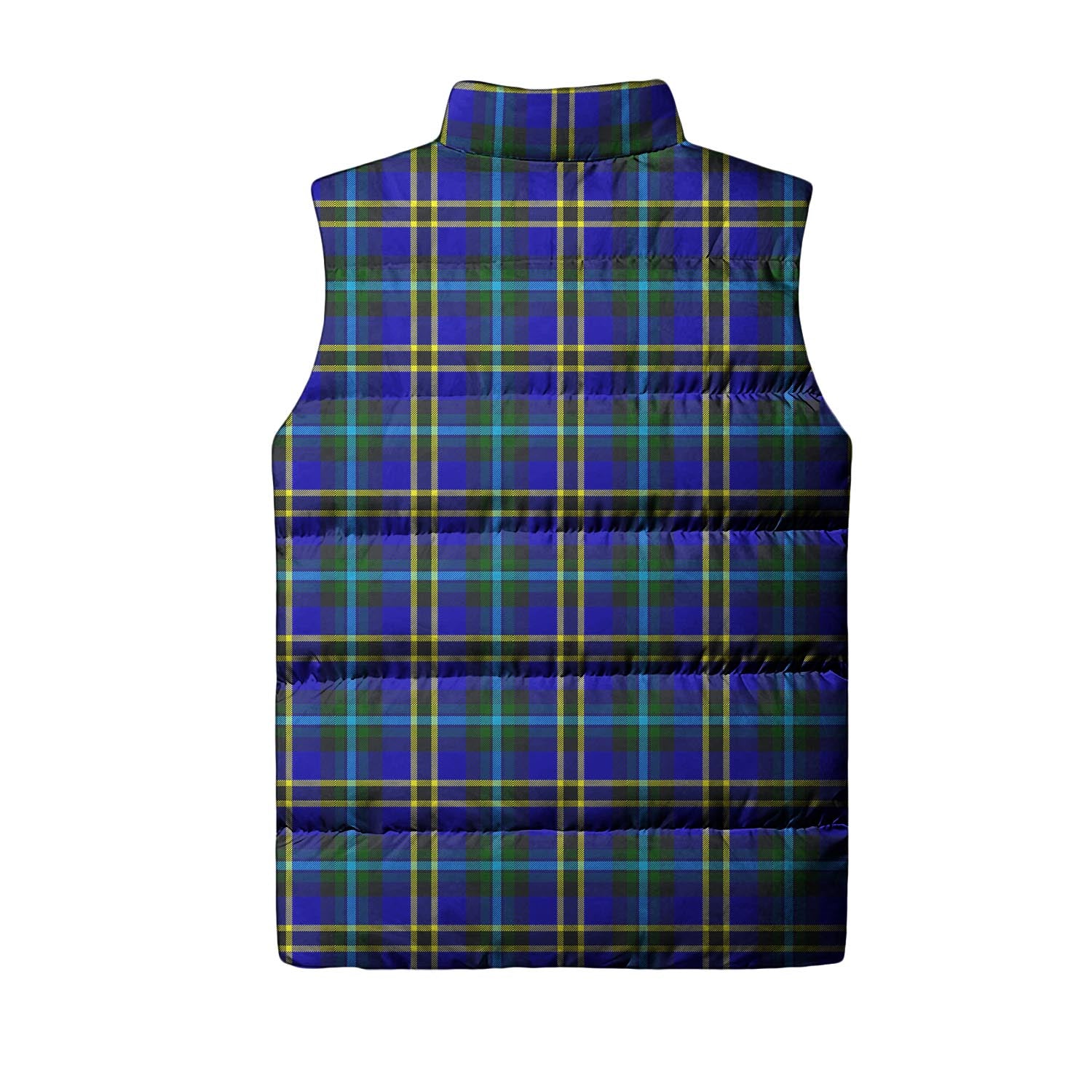 Weir Modern Tartan Sleeveless Puffer Jacket with Family Crest - Tartanvibesclothing