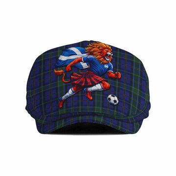Weir Scotland Football Tartan Flat Cap, Jeff Cap Lion Mascot Go Scottish Flat Cap - Tartan Vibes Clothing