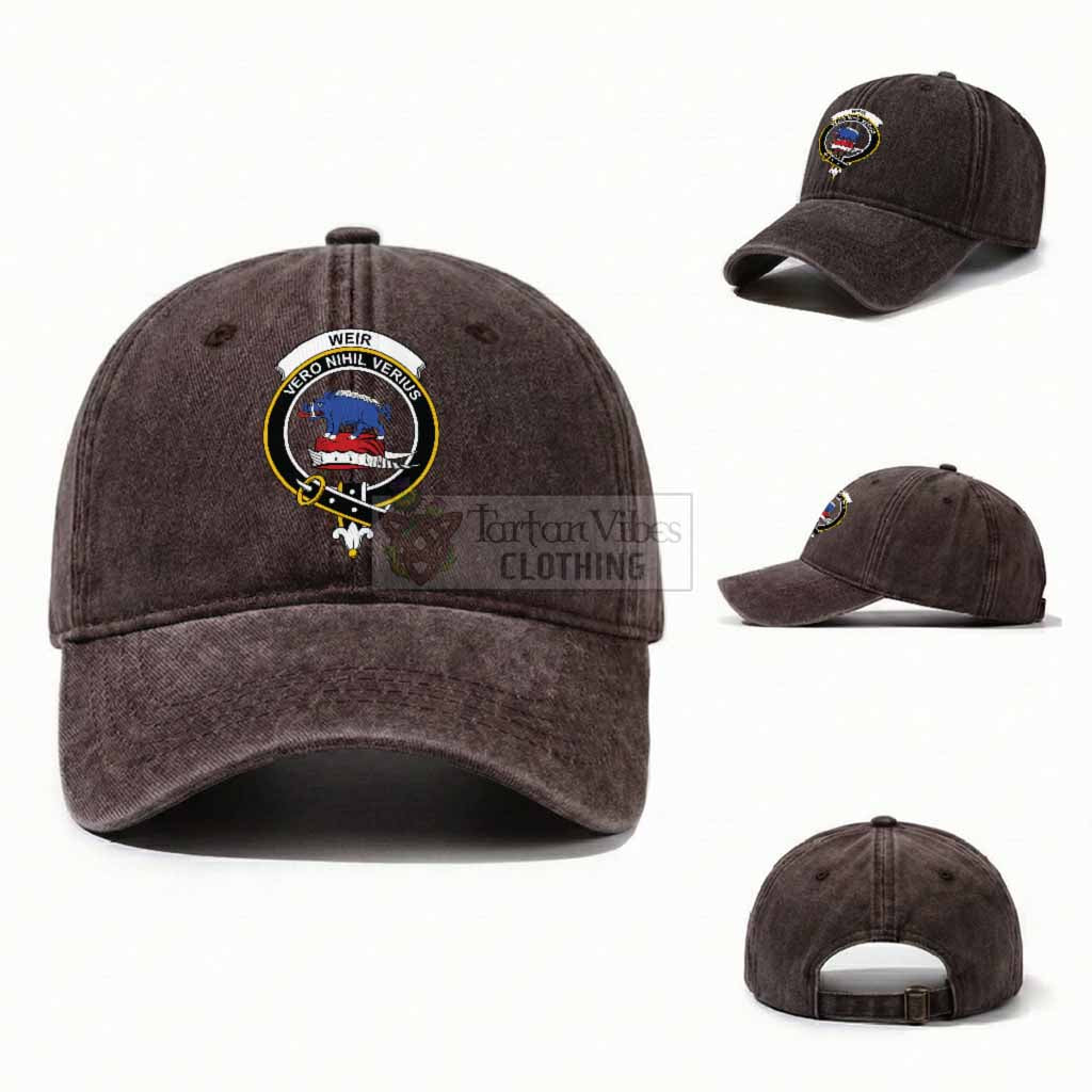 Weir Scottish Clan Crest Washed Baseball Cap