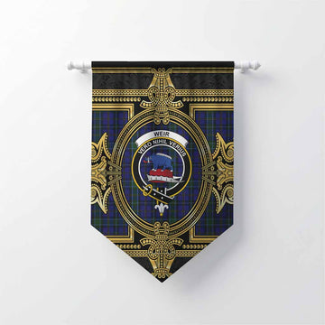 Weir Scottish Tartan Crest Gonfalon Royal Stylized