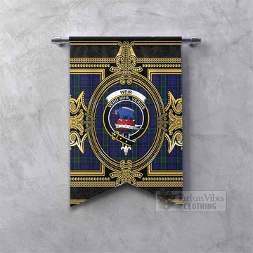 Weir Scottish Tartan Crest Gonfalon Royal Stylized
