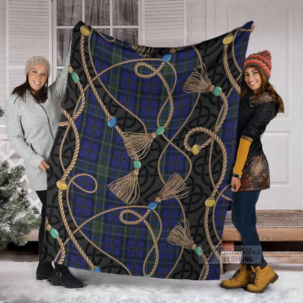 Weir Scottish Tartan Twisted Ropes Stylized Blanket - Tartan Vibes Clothing