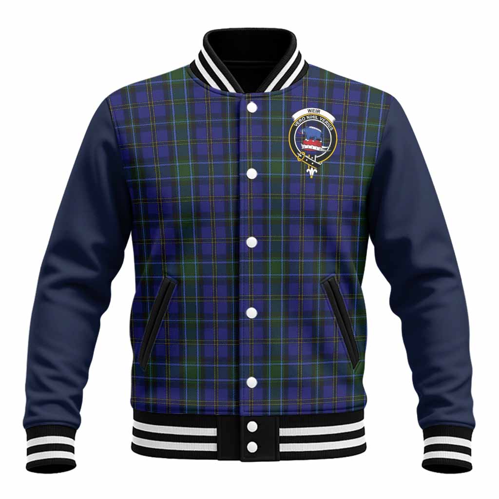 Weir Tartan Accent Baseball Jacket with Family Crest