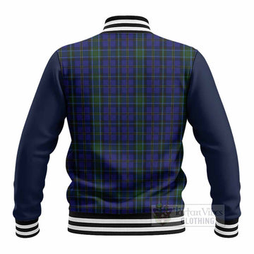 Weir Tartan Accent Baseball Jacket with Family Crest
