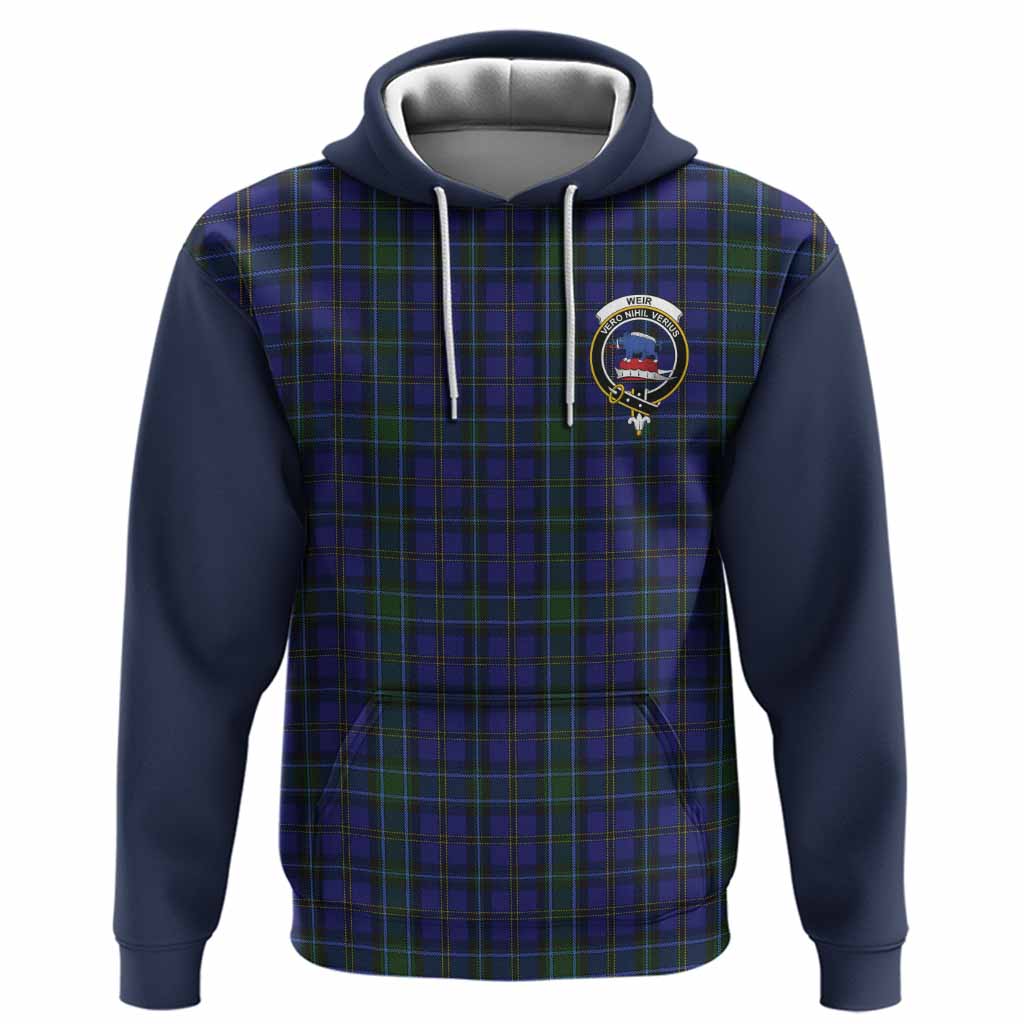 Weir Tartan Accent Hoodie with Family Crest