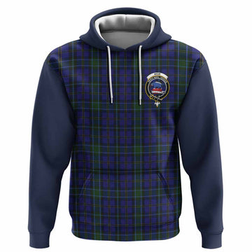 Weir Tartan Accent Hoodie with Family Crest