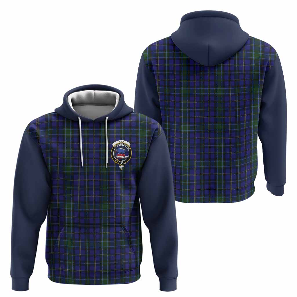 Weir Tartan Accent Hoodie with Family Crest