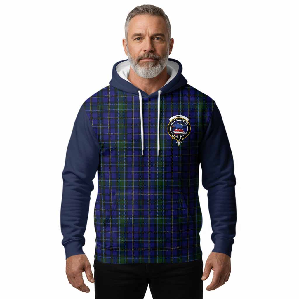 Weir Tartan Accent Hoodie with Family Crest
