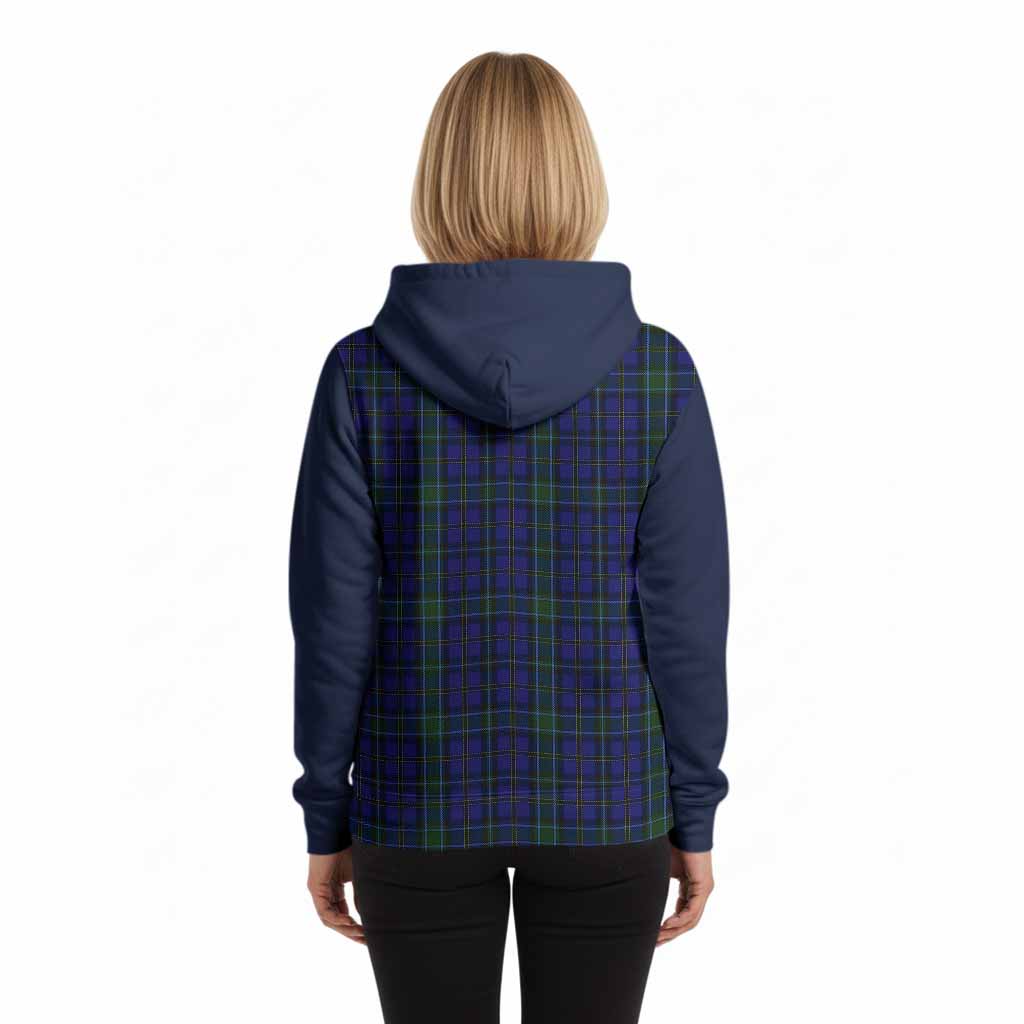 Weir Tartan Accent Hoodie with Family Crest