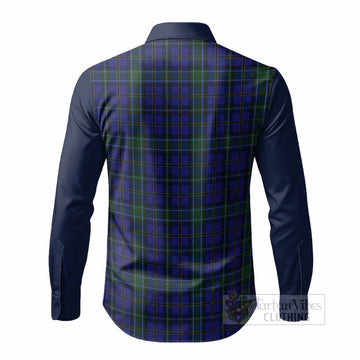 Weir Tartan Accent Long Sleeve Button Shirts with Family Crest