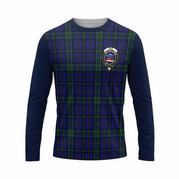 Weir Tartan Accent Long Sleeve T-Shirt with Family Crest