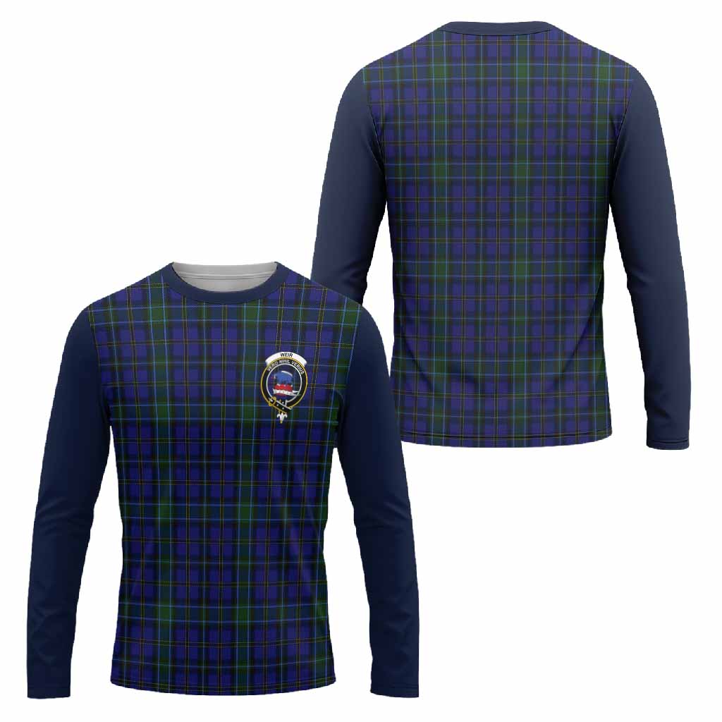Weir Tartan Accent Long Sleeve T-Shirt with Family Crest
