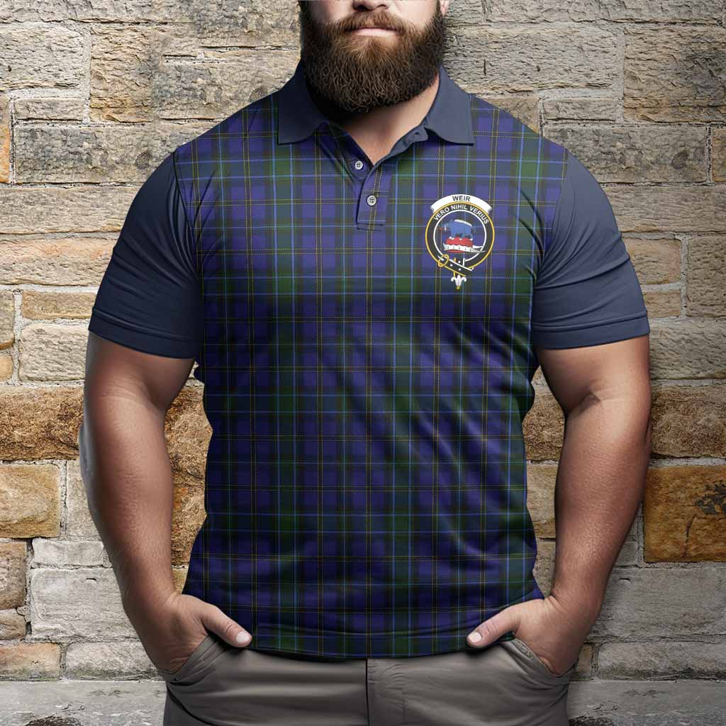 Weir Tartan Accent Polo Shirt with Family Crest