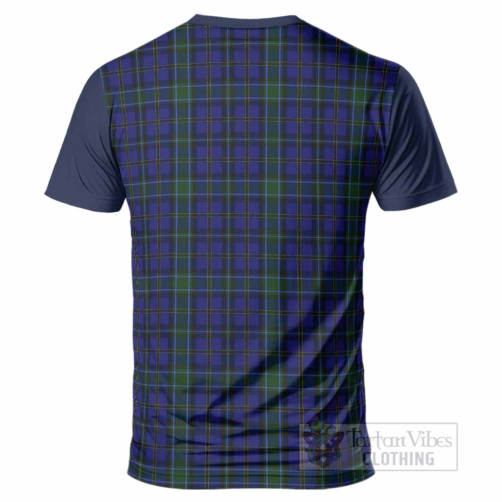 Weir Tartan Accent T-Shirt with Family Crest