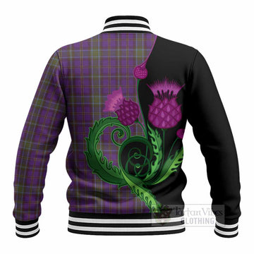 Weir Tartan Baseball Jacket Traditional Scottish Thistle
