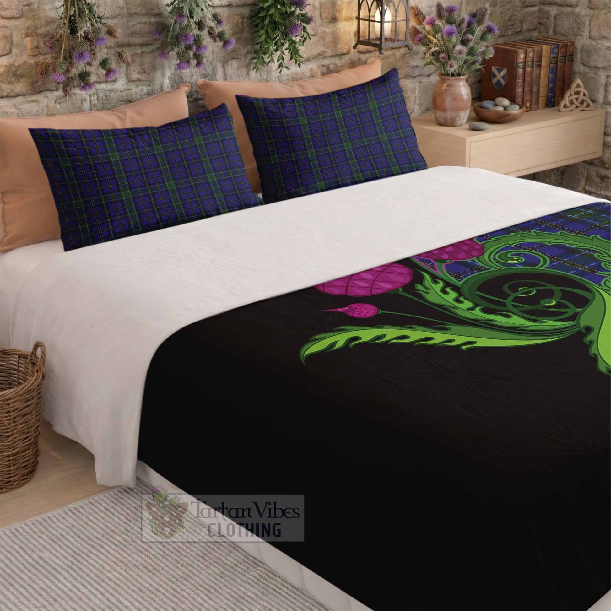 Weir Tartan Bedding Set Traditional Scottish Thistle - Tartan Vibes Clothing