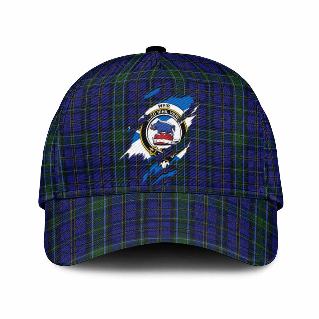 Weir Tartan Classic Cap with Family Crest In Me Style