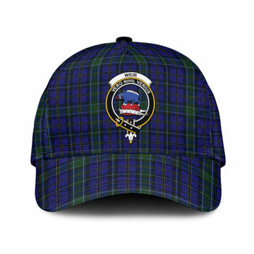 Weir Tartan Classic Cap with Family Crest