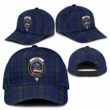 Weir Tartan Classic Cap with Family Crest