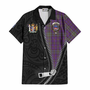 Weir Tartan Cotton Hawaiian Shirt New Zealand Pattern Unique Zipper Stylized