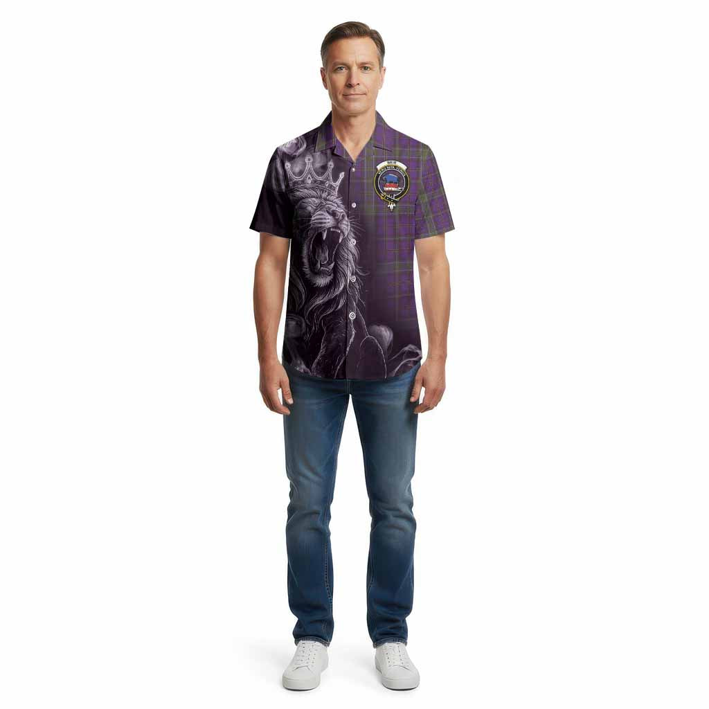 Weir Tartan Cotton Hawaiian Shirt Roaring Lion Heritage