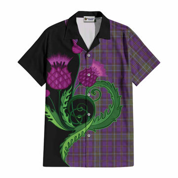 Weir Tartan Cotton Hawaiian Shirt Traditional Scottish Thistle