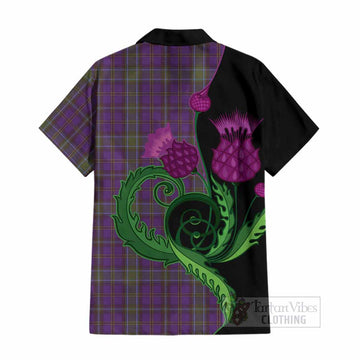 Weir Tartan Cotton Hawaiian Shirt Traditional Scottish Thistle