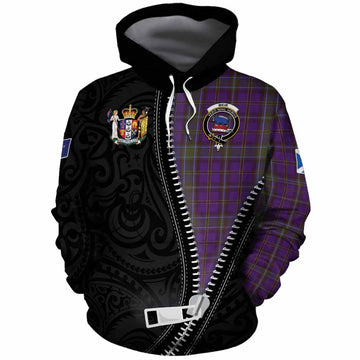 Weir Tartan Cotton Hoodie New Zealand Pattern Unique Zipper Stylized