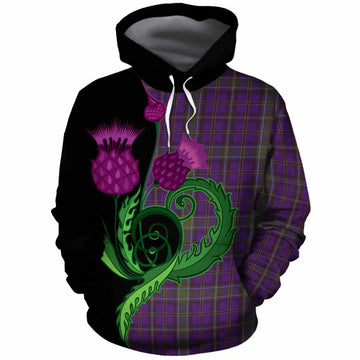 Weir Tartan Cotton Hoodie Traditional Scottish Thistle