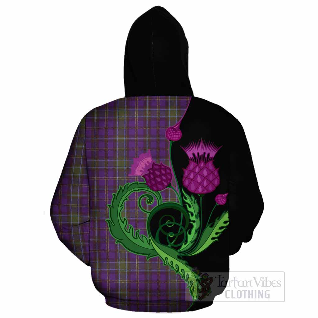 Weir Tartan Cotton Hoodie Traditional Scottish Thistle