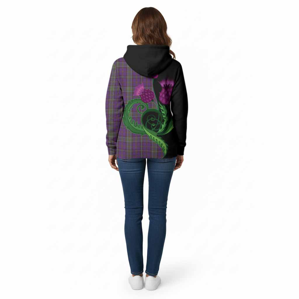 Weir Tartan Cotton Hoodie Traditional Scottish Thistle