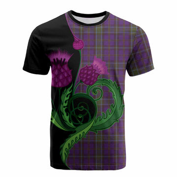 Weir Tartan Cotton T-shirt Traditional Scottish Thistle